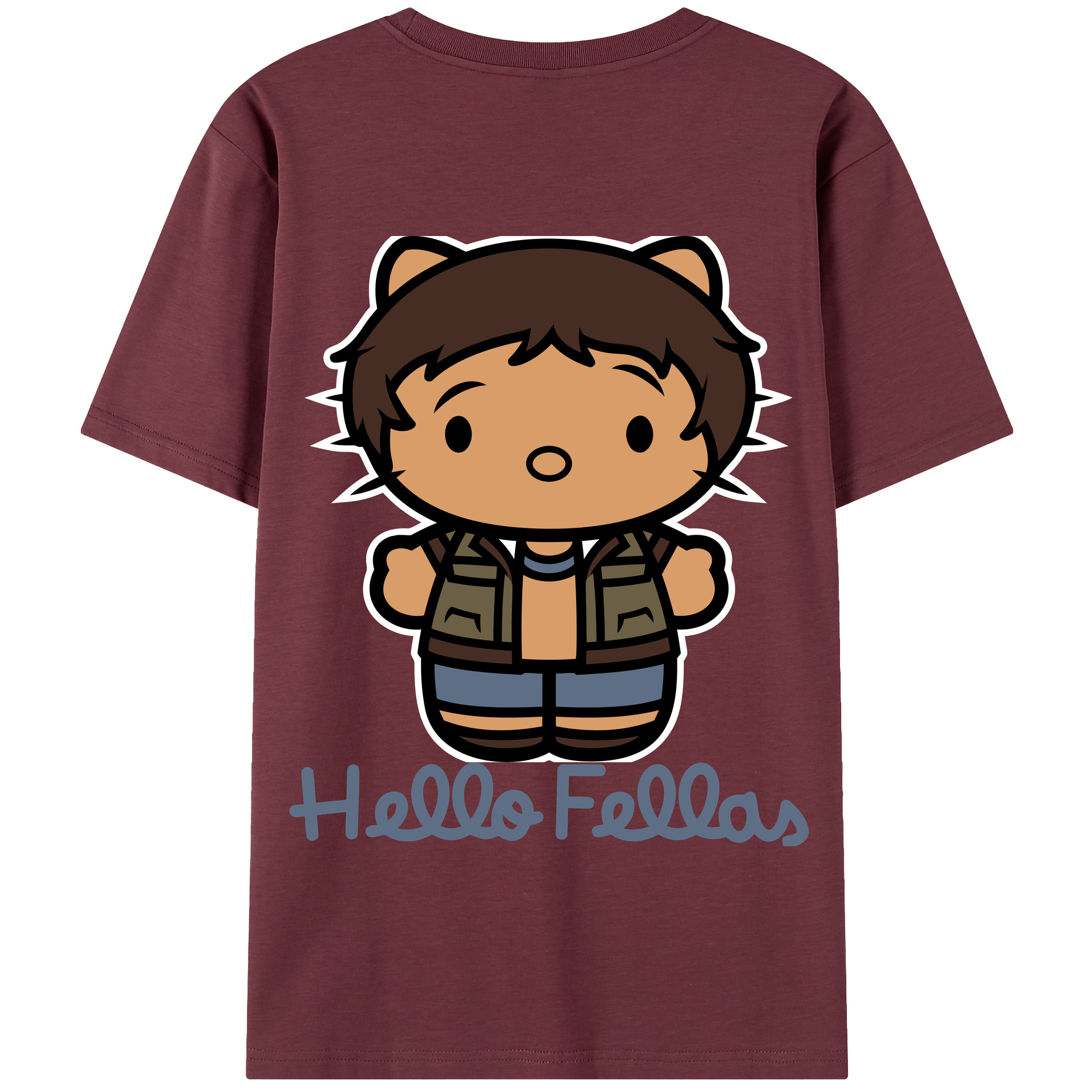 （画像用） Hello Kitty ハローキティ 綿100％半袖Tシャツ（背面プリント）